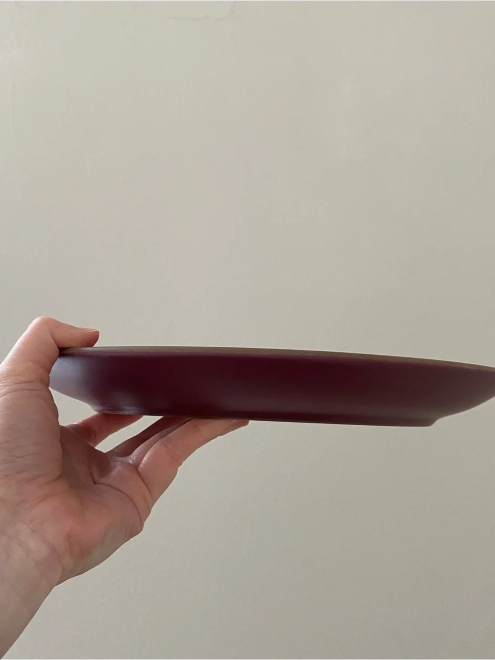 $68 New Heath Ceramics + Herman Miller Coupe Dinner Plate in Cranberry 11'' Dia